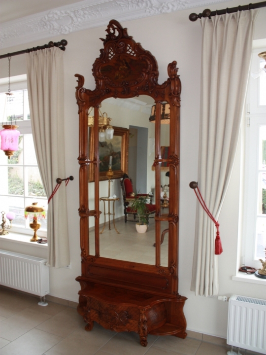 antiker Spiegel mit Konsole 1850/1870 - Antik-Lampen - Verkauf und